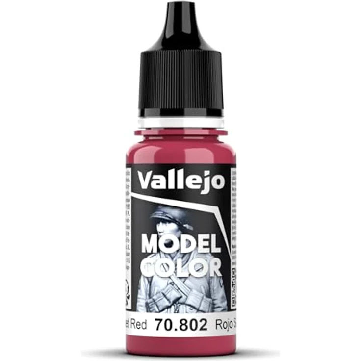 Vallejo Model Color Acrylfarbe, 17 ml, matt, sunset red – Bild 2