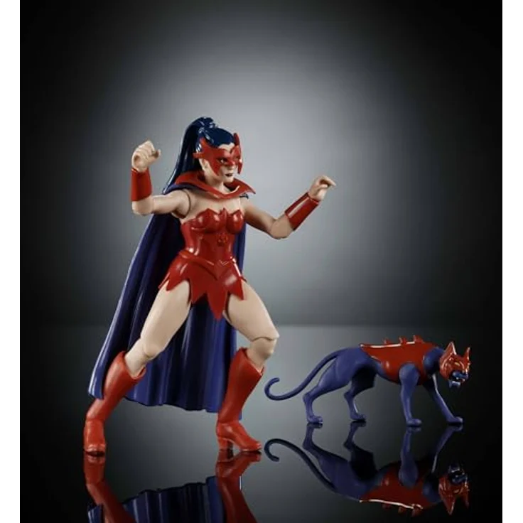 Masters of the Universe Origins Actionfigur Catra, 14 cm groß, detailreiches Design mit Katzen-Zubehörteil, JBM84 – Bild 4