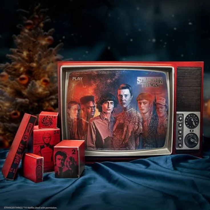 Cinereplicas - Stranger Things Deluxe Adventskalender 2024 - Offizielle Lizenz, Lentikularbox mit 24 einzigartigen Geschenken in offizieller Stranger Things-Optik – Bild 5