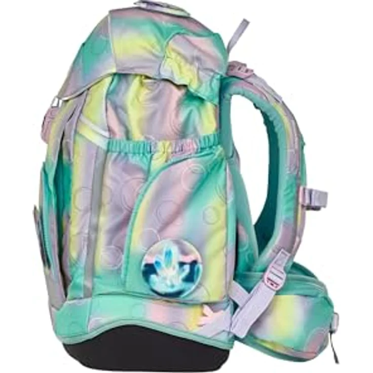 ergobag maxi set 6-teilig, ergonomischer Schulrucksack für große Kinder ab 1. Klasse, mint, Organisationstalent mit höhenverstellbarem Tragesystem und Reflektoren – Bild 3