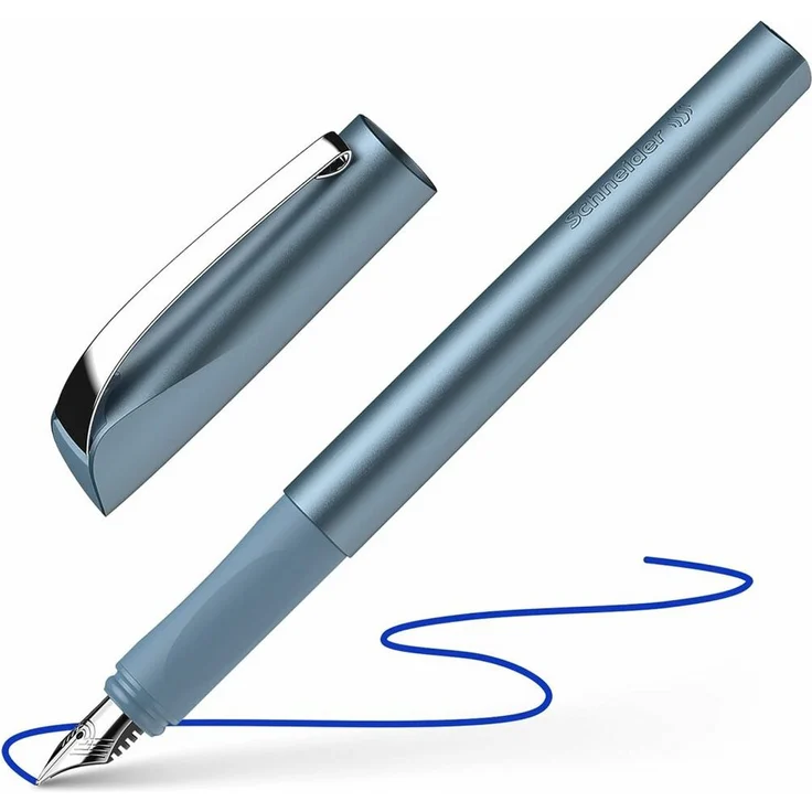 Schneider Füllfederhalter Ceod Shine Filler blau-metallic M (mittel) - mit haltbarer Iridium beschichteter Edelstahlfeder – Bild 1