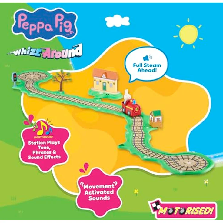 Peppa Pig Whizz Around Peppa Train Set, Holzeisenbahn mit Peppa Pig Design – Bild 8