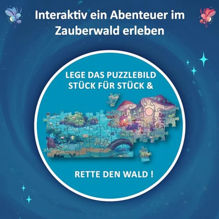 Kosmos 683597 Adventure Puzzle Das Licht im Zauberwald, 200 Teile, interaktives Abenteuerpuzzle für Kinder, Ausgezeichnet mit dem Toy Award 2024 – Bild 5
