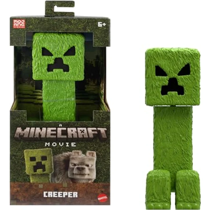 Mattel Minecraft Creeper-Sammelfigur, 30 cm große, bewegliche Actionfigur inspiriert von Ein Minecraft Film, Mehrfarbig – Bild 1