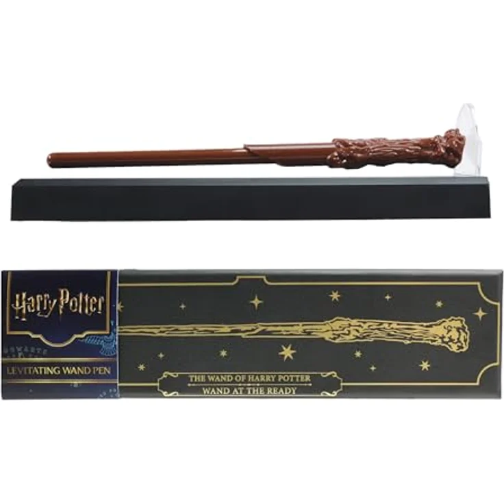 Blue Sky Studios Harry Potter Schwebender Zauberstab-Stifte-Set, Sammlerstück mit hochwertiger schwarzer Tintenroller-Tinte, in ollivanders-inspirierter Sammelbox – Bild 1