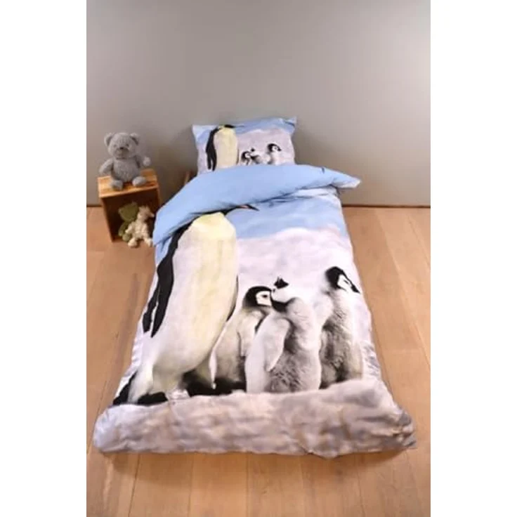 BrandMac Bettwäsche Set mit Pinguin 135 x 200 cm 80 x 80 cm 100% Baumwolle – Bild 3