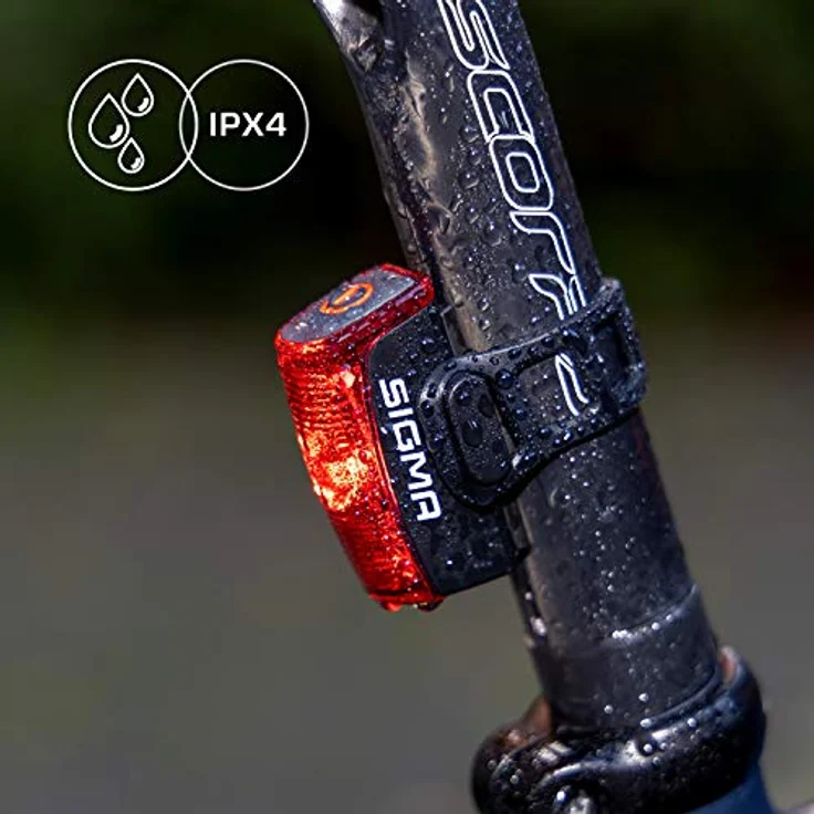 SIGMA SPORT Fahrradbeleuchtung Infinity 15200 Rücklicht Fahrradlicht StVZO zugelassen, extrem lange Leuchtdauer, schlanke Bauweise, seitliche Sichtbarkeit, LED, schwarz – Bild 6