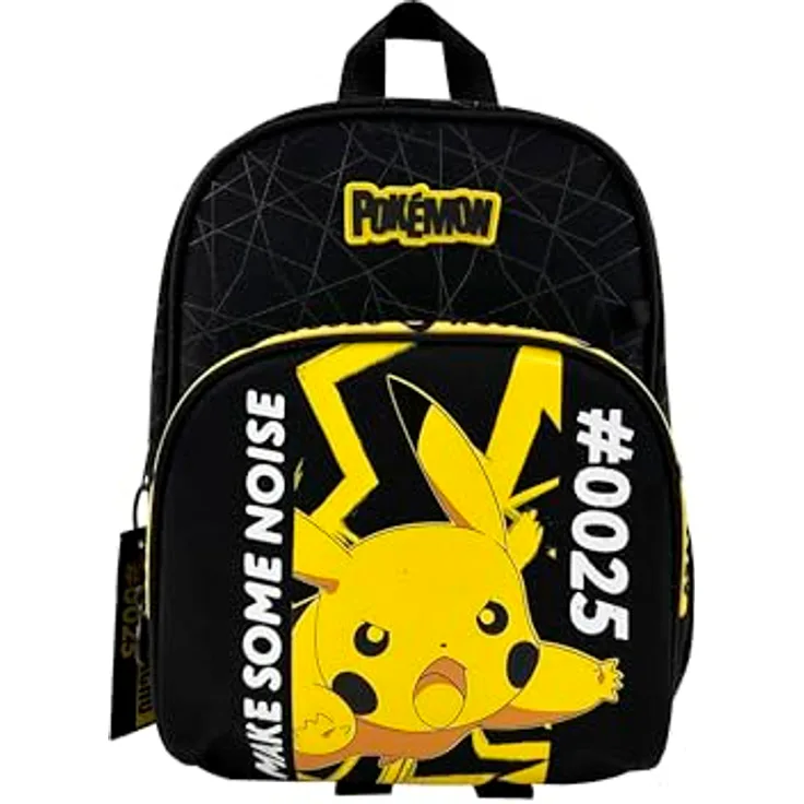 POKÉMON Schulrucksack mit 2 Fächern und seitlichen Netzfächern, gepolsterte Schultergurte und Rückenpartie