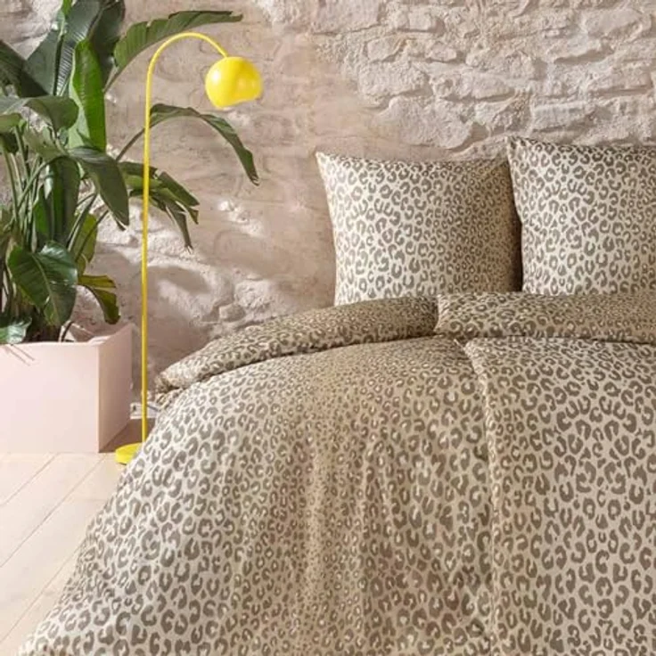 ESTELLA Bettwäsche Lionel, beige, 135x200 cm + 80x80 cm, seidig-glänzende Oberfläche, 100% Baumwolle, atmungsaktiv & pflegeleicht – Bild 4