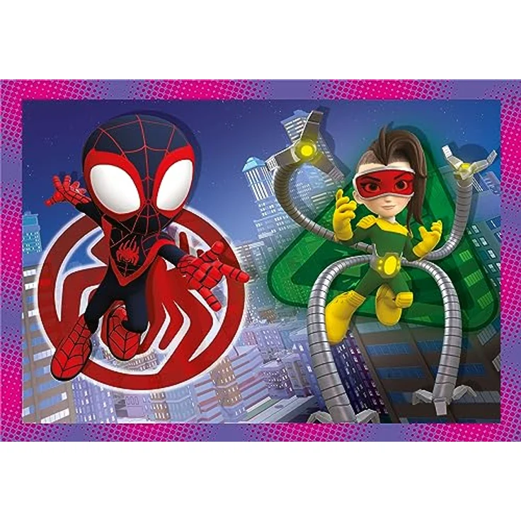 Clementoni Supercolor Puzzle 4 in 1 Marvel Spidey and His Amazing Friends, bunte Kinderpuzzles mit 12, 16, 20 und 24 Teilen, geeignet ab 3 Jahren, hohe Leuchtkraft und Farbintensität – Bild 5