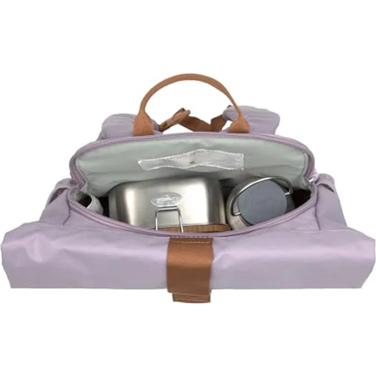 LÄSSIG Kindergartenrucksack Kinderrucksack Rolltop mit Brustgurt wasserabweisend, 11 Liter/Mini Rolltop Backpack Lilac – Bild 5