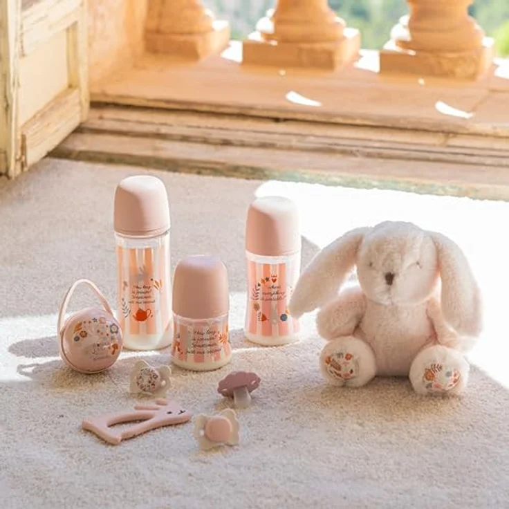 SUAVINEX Schnuller für Babys 6-18 Monate, mit physiologischem Silikon-Sauger SX Pro, flacher Sauger, rosa – Bild 5