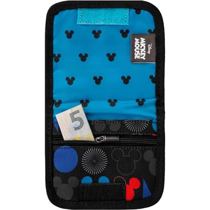 McNeill Brustbeutel Disney, Mickey Mouse, Kinder-Brustbeutel für sicheren Transport, blau – Bild 4