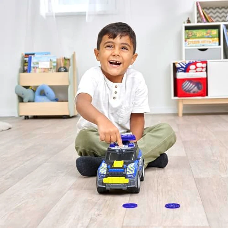 Dickie Toys Police SUV, Spielzeug-Polizei mit Licht und Sound, 30 cm, inkl. Zubehör und Schussfunktion – Bild 7