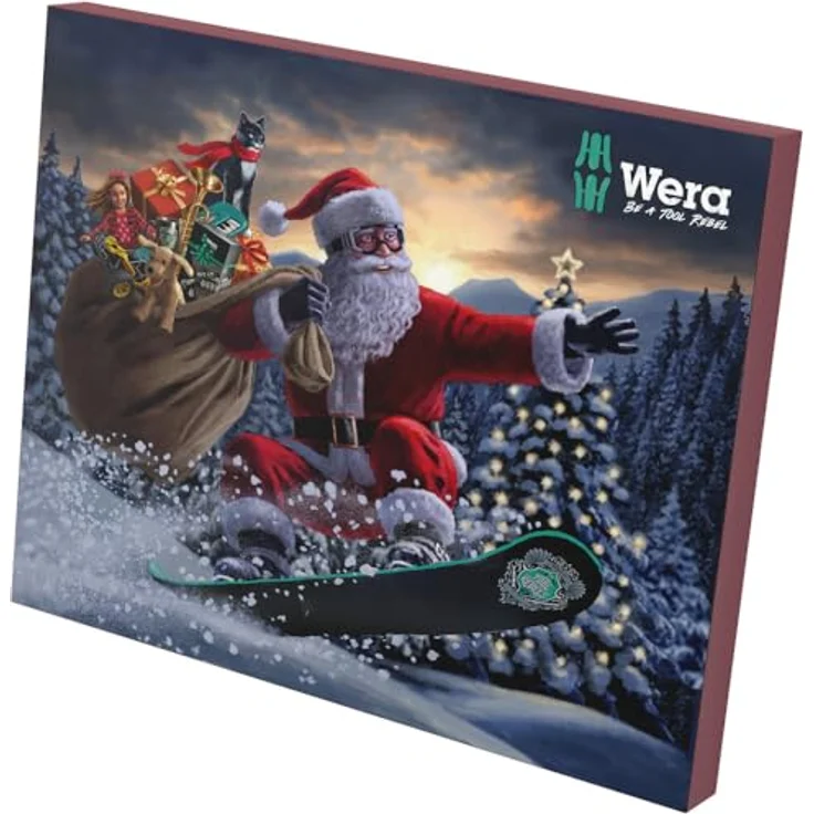 Wera 05136609001 Adventskalender 2024, 25-teilig - Mini Tool-Check, Zyklop Mini Bit-Ratschen-Kopf, Salz- und Pfeffer-Streuer & Flaschenöffner – Bild 1