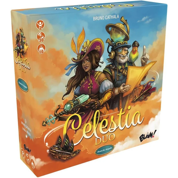 Blackrock Games Celestia Duo, Kooperatives 2-Personen Brettspiel mit Piratenjagd, inklusive Expertenmodus und 3D-Schiffen