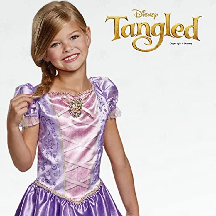Disney Official Classic Rapunzel Dress Up for Girls, Rapunzel Costume Kids Fancy Dress, Tangled Dress Up for Girls Outfit, Princess Costumes for Girls, Costumes for Girls M – Bild 2