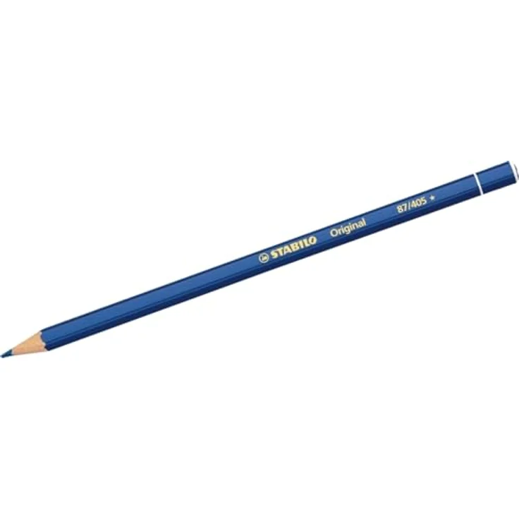 STABILO Buntstift STABILO Original, ultramarinblau, dünne bruchsichere Mine, wasservermalbar, 2,5 mm Stärke, sechskantiger Schaft – Bild 1