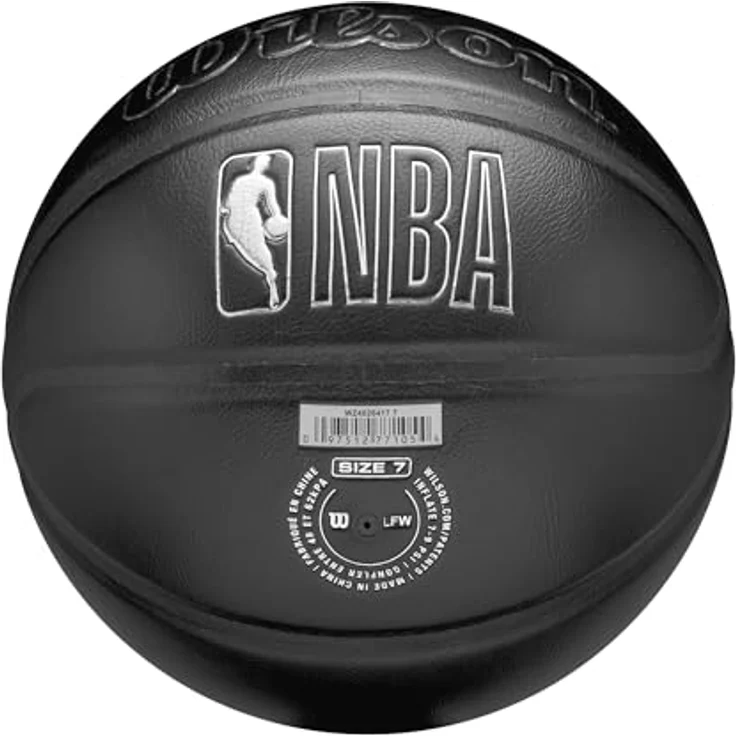 Wilson NBA Basketball Milwaukee Bucks, Lederverbundstoff mit gesticktem Mannschaftswappen, für den Innenbereich – Bild 6