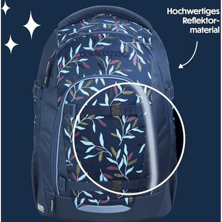 coocazoo Schulrucksack Mate, 44 cm, ergonomisches Easy Grow System, Boho Glam, 4 Fächer, leicht und wasserabweisend – Bild 6