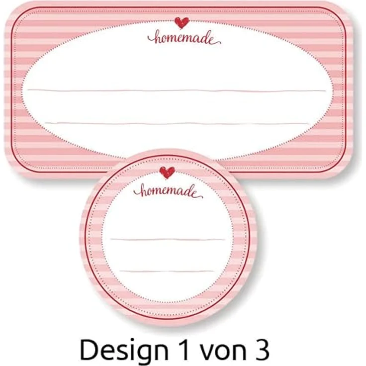AVERY Zweckform 56820 Marmeladen Etiketten selbstklebend 50 Stück (Ø38mm/38x75mm, Aufkleber Marmeladenglas, Einmachen, Haushaltsetiketten ablösbar, Homemade, beschriftbar) Sticker auf Rolle – Bild 3