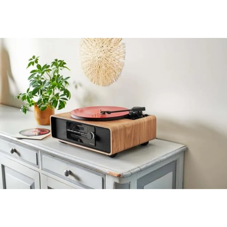 Thomson MIC300TT, Stereoanlage mit Bluetooth 5.0, CD-Player und Plattenspieler, 60 W Musikleistung, UKW-Radio-Tuner – Bild 3