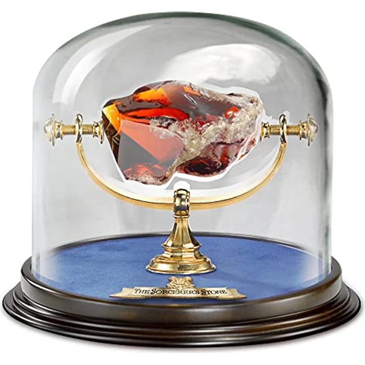Noble Collection Der Stein der Weisen, authentische Replik mit Glas-Display, 15 x 15 cm, 1211 g – Bild 1