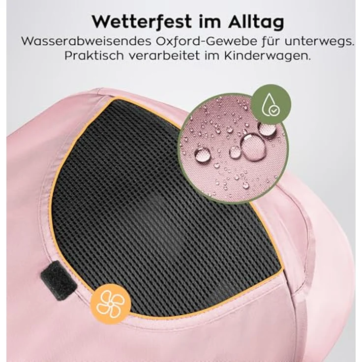 TULANO Kinderwagen Davos 35, Kombikinderwagen mit kompakt Design und Extras, rosa – Bild 7
