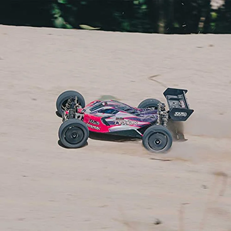 Arrma TLR Tuned Typhon Brushless Buggy 1:8 4WD, Rennfertiger Roller, Aluminium-Upgrades, 7075-T6 Chassis – Bild 4