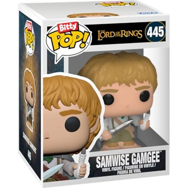 Funko Bitty Pop! Lord of The Rings - Samwise 4PK mit Überraschungs-Mini-Figur 0.9 Inch (2.2 cm) inkl. stapelbarem Display-Regal - Sammlerstück in Geschenkidee Party-Tüten-Strumpf, Funko – Bild 4