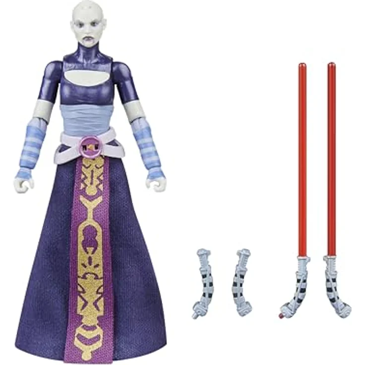 Star Wars The Vintage Collection Asajj Ventress, Action-Figur aus Star Wars: The Clone Wars, 9,5 cm mit 4 charakteristischen Accessoires und Kenner Verpackung – Bild 1