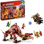 LEGO 71793 NINJAGO Wyldfires Lavadrache Fabelwesen verwandlungsfähiges Spielzeug, Drachen-Serie Set mit Einer Drachenfigur und Kai & Lloyd Minifiguren