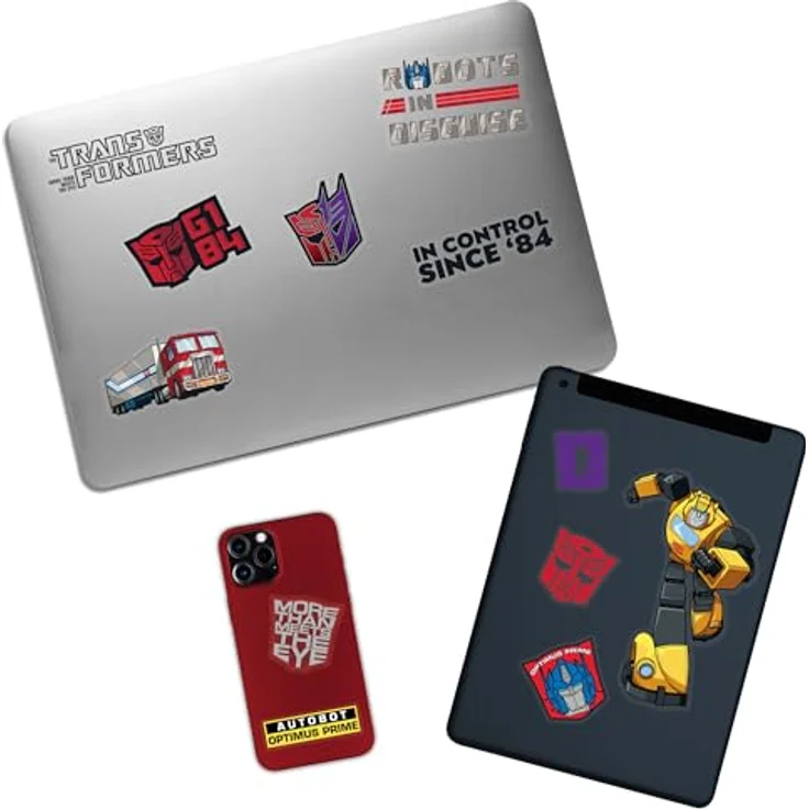 Transformers Sticker Set, Über 50 wasserfeste Aufkleber im Design von Optimus Prime & Co., Offizielles Merch – Bild 2