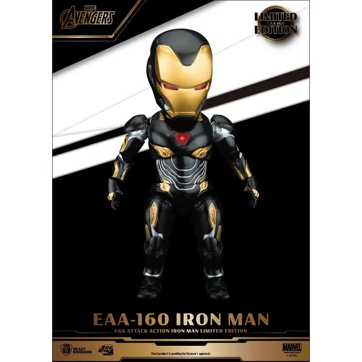 Beast Kingdom Toys Avengers Infinity War Egg Attack Actionfigur Iron Man Mark 50, Limited Edition 16 cm, Chibi-Proportionen, Sammlerfreundliche Fensterbox mit Goldfolien-Branding