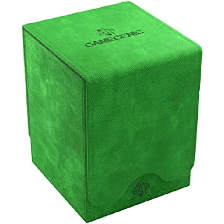 Gamegenic Squire 100+ XL, Kartenaufbewahrungsbox für 100 doppelärmelige Karten, grün mit abnehmbarer Abdeckung und Nexofyber-Oberfläche – Bild 1