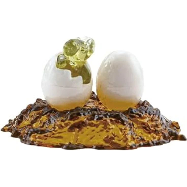 HCM Kinzel 90271 59204-3D Crystal Triceratops mit Nest und Eiern-Steckpuzzle, Puzzle für Erwachsene und Kinder-61 Teile-grün, transparent – Bild 3