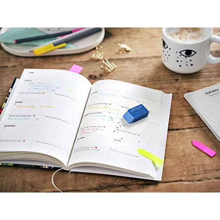 edding DR20 Radierer - 1 Kombinationsradierer - Radierer mit weißem Ende zum Radieren von Bleistiftstrichen und blauem Ende zum Radieren von Tinte und Buntstiften – Bild 2