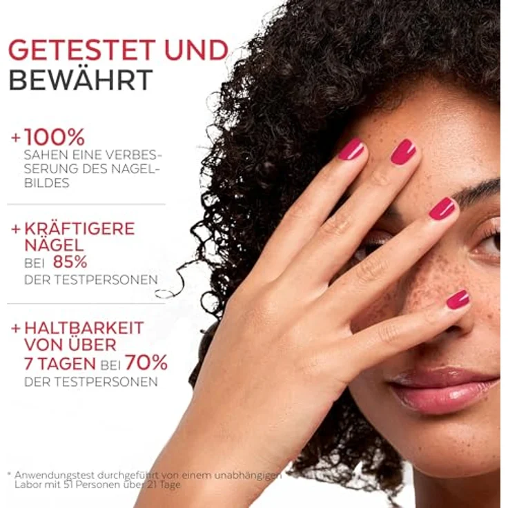Poderm Vernis Color Care 797 Rouge Rose, Wirkstoffhaltiger Nagellack mit Teebaumöl zur Nagelpflege, 8 ml – Bild 3
