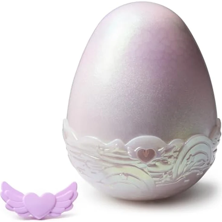 Spinmaster Kuscheltier Hatchimals Big Egg - Secret Hatch Draggle Mystisches Kuscheltier, Rosa/Lila – Bild 4