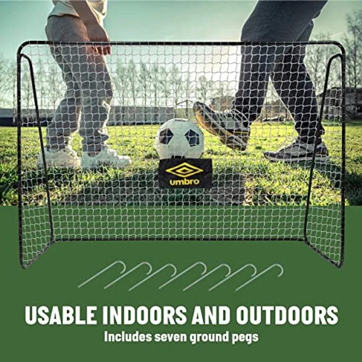 Umbro Fußballtor - 300 x 120 x 205 cm - Metall - Inkl. 7 Bodenhaken - Schwarz – Bild 4