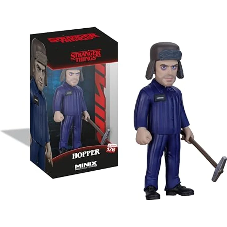 MINIX Stranger Things - Hopper Gulag Sammelfigur, 12 cm hoch aus PVC, in Ausstellungsbox – Bild 1