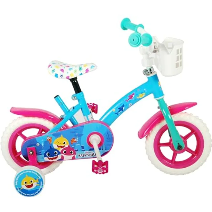 Volare Kinderfahrrad Ocean - Unisex - 10 Zoll - Rosa Blau - Fester Gang - bis 35 kg, 2 - 4 Jahre, Plastikfelgen