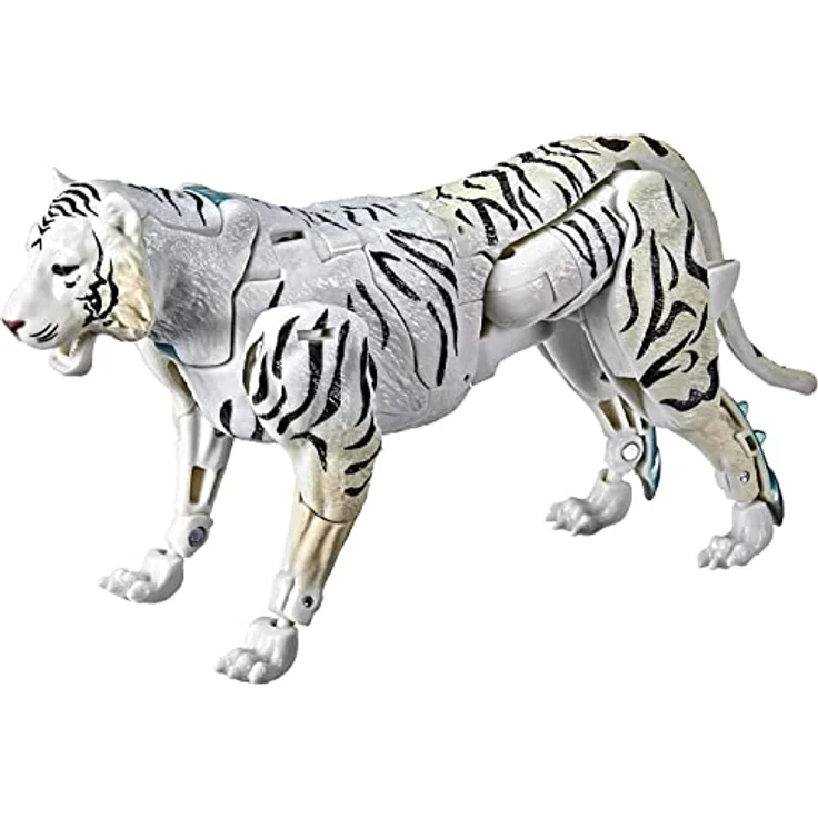 Transformers Generations War for Cybertron: Kingdom Voyager WFC-K35 Tigatron Figur – 17,5 cm, weißer Sibirischer Tiger, 23-fach verwandelbar, inkl. Laserkanone und goldene Schicksalskarte – Bild 2