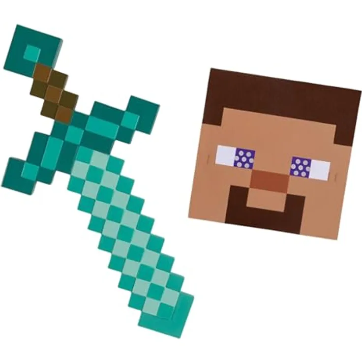 Jakks Pacific Minecraft - Spielset - Schwert und Maske, Kostümzubehör für Kinder ab 3 Jahren