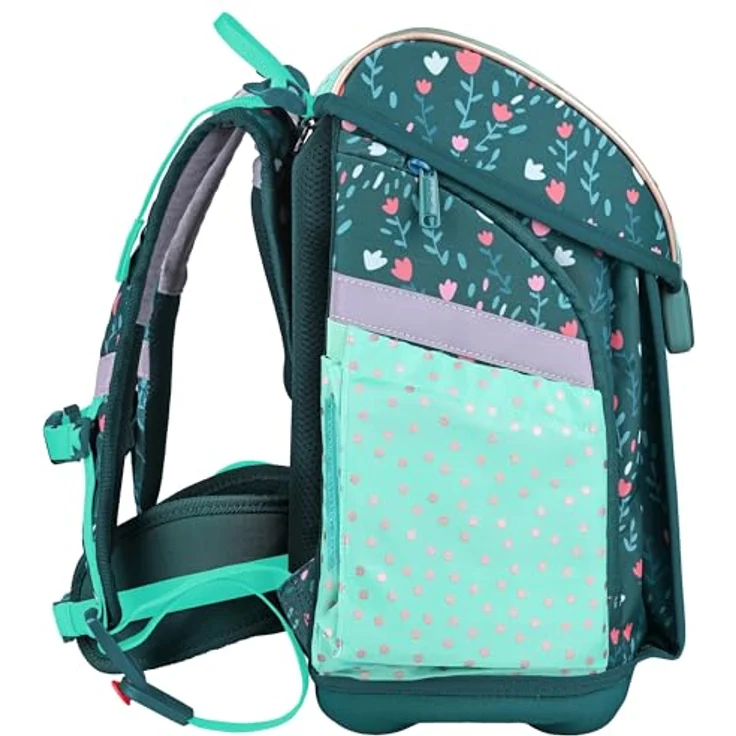McNeill Schulranzen Set PRIMO 9tlg. (DEARY), leichter Ranzen mit ergonomischem Rückensystem, 19 L, Deary-Blumendesign, inkl. Zubehör – Bild 5
