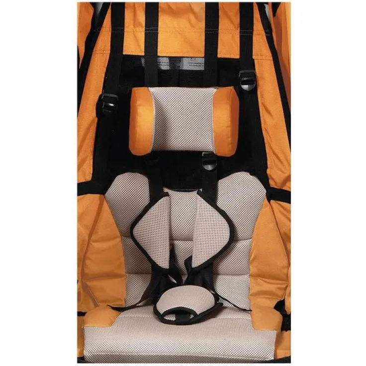 XLC Sitzsystem deluxe 20' MonoS, Fahrradanhänger in marigold/anthrazit mit hochwertigem Sitzkomfort