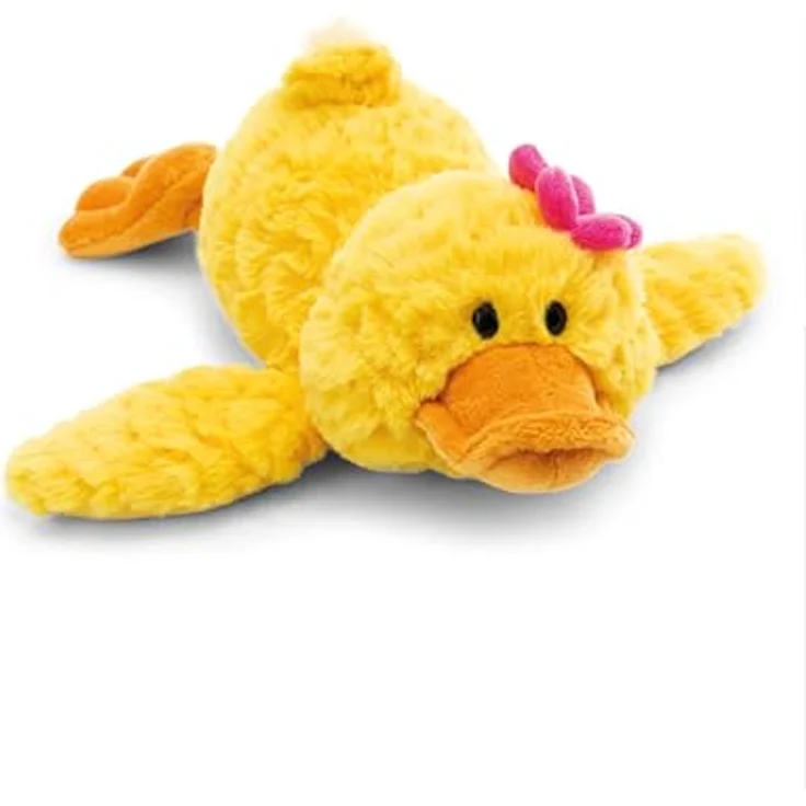 NICI Kuscheltier Ente Pooline 35cm, gelb, weiches Plüschstofftier mit pinker Blüte, ideal zum Kuscheln und Spielen, tolle Geschenkidee - 62899 – Bild 1