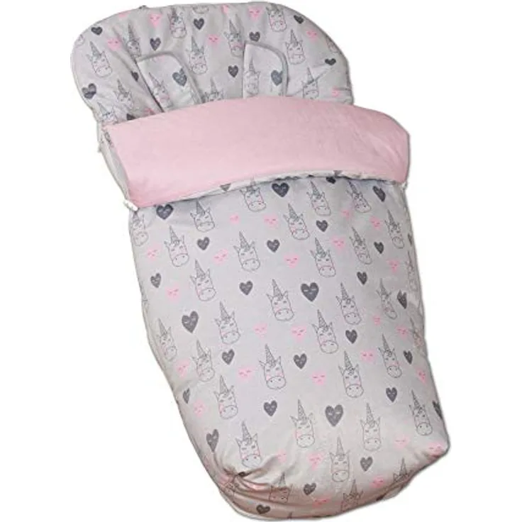 Babyline Unicornio Fußsack, mit Handschuhen, unisex