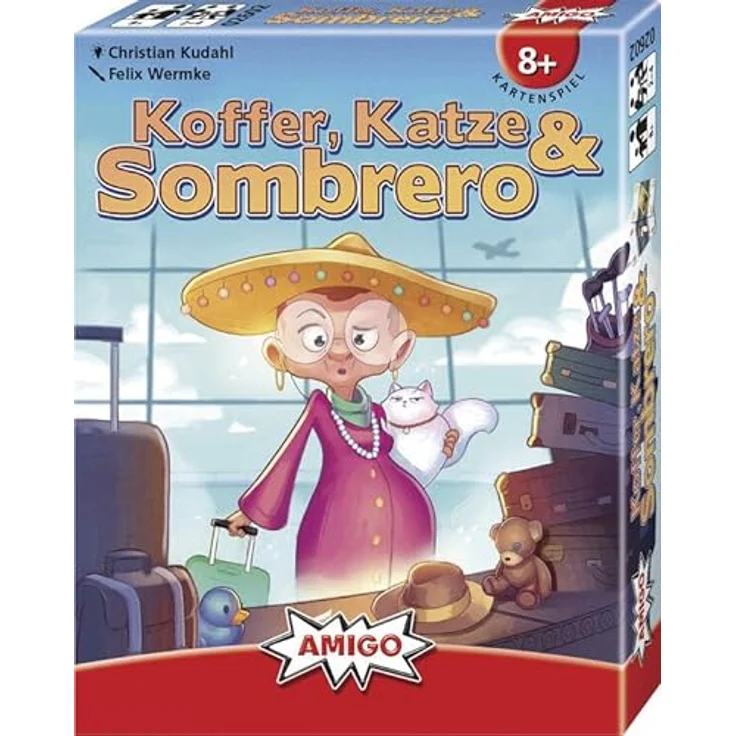 AMIGO Koffer, Katze & Sombrero, Kartenspiel für 2-4 Spieler ab 8 Jahren mit ausgewogener Mischung aus Planung und Glück – Bild 1