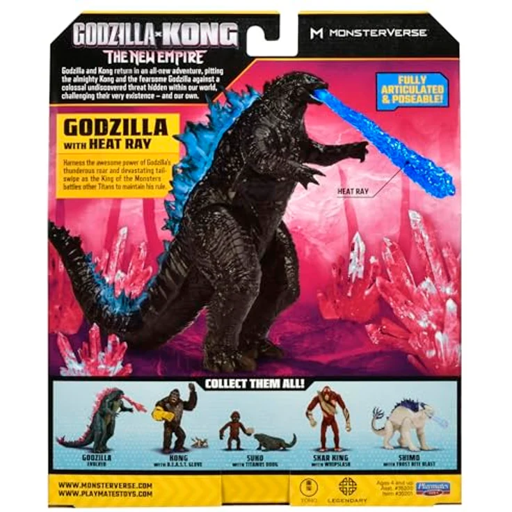 BOTI Godzilla x Kong: The New Empire - Godzilla Evolved Actionfigur mit Heat Ray, 6 Zoll – Bild 5